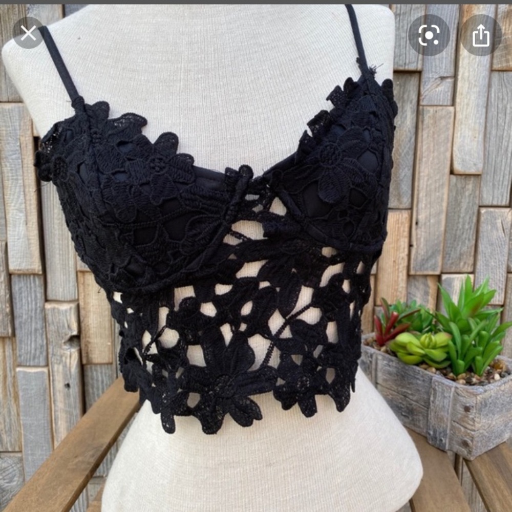 Black Bralette top from Topshop